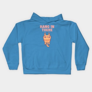 Cute Tabby Cat Hang In There Funny Motivational Kids Hoodie